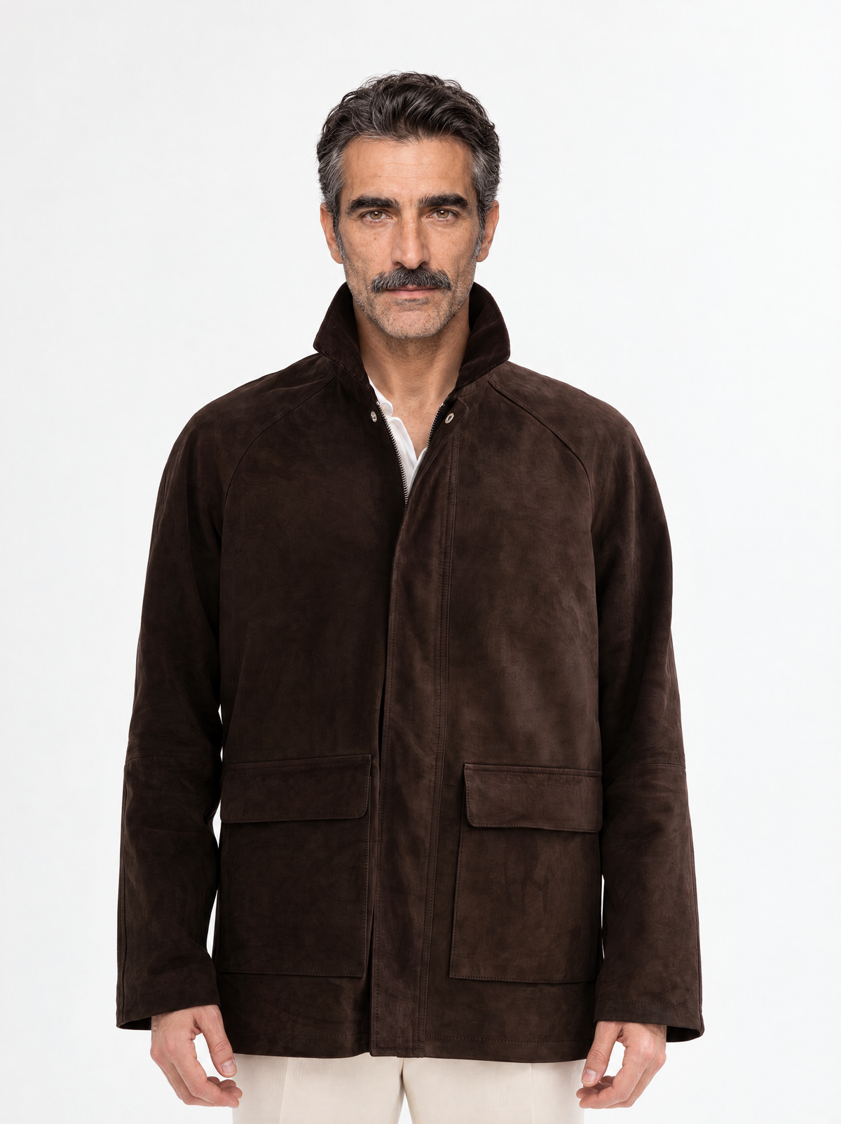 Nubuk Kadife Yaka Palto